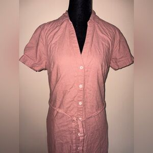Abercrombie & Fitch Dusty Rose Button Down Shirt Dress